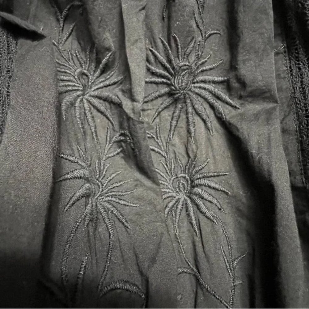BANANA REPUBLIC Selene Black Embroidered Lace Midi Dress – Size Small - Picture 3 of 5